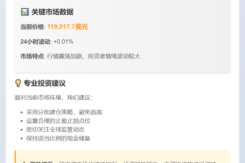 比特币涨破11.9万美元