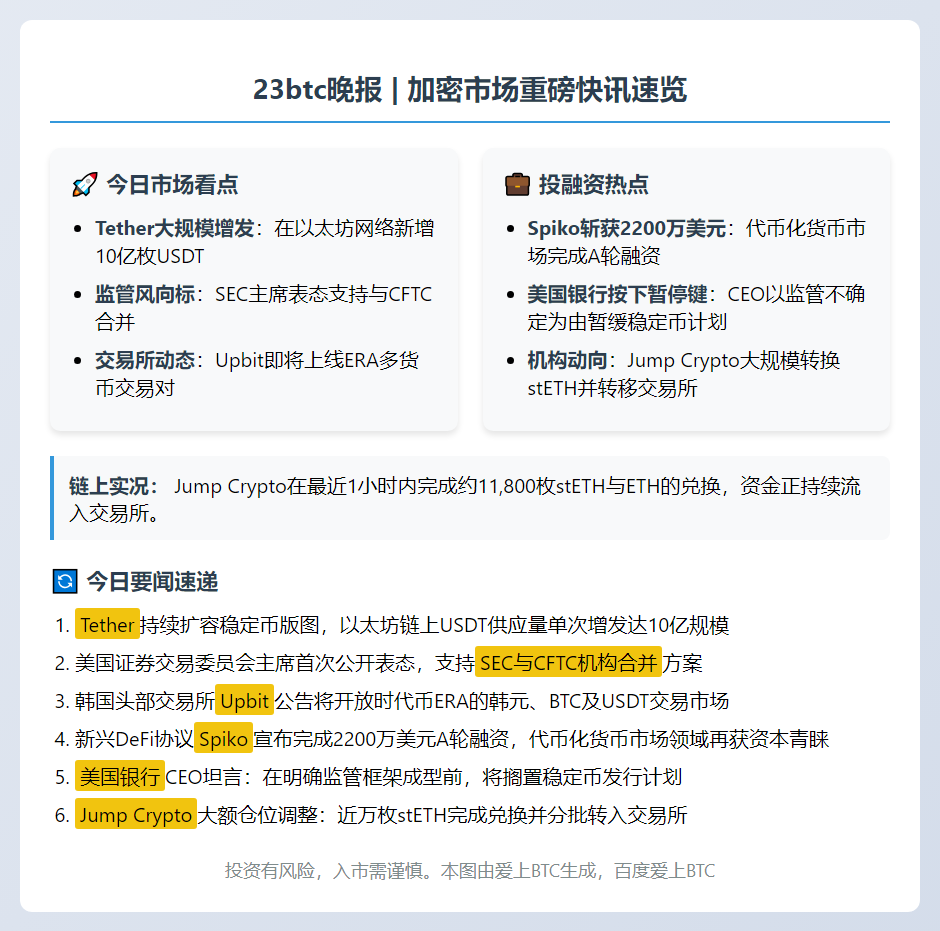 23btc晚报 | 7月17日要闻速览