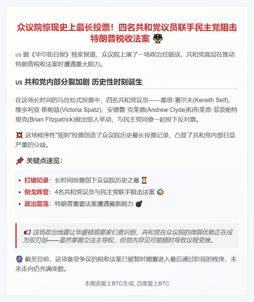 四名共和党议员反对特朗普税改投票