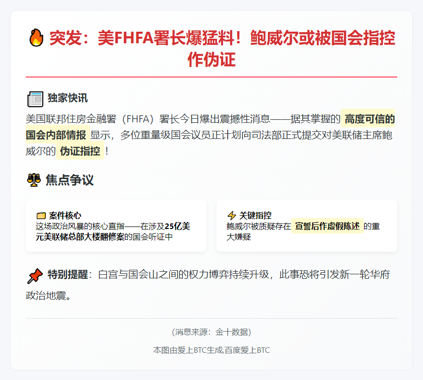 美议员拟控鲍威尔伪证