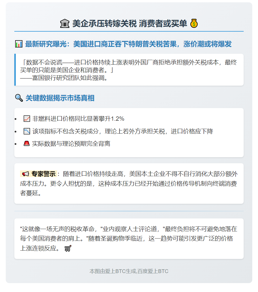 美企承压转嫁关税 消费者或买单