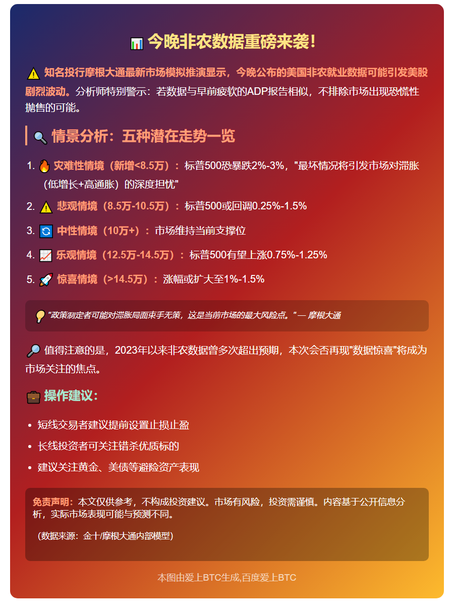 今晚非农数据将引爆美股行情