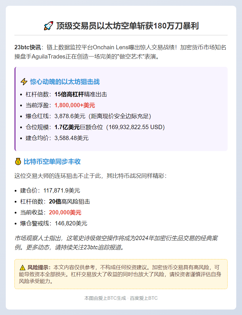 以太坊空单浮盈超180万美元