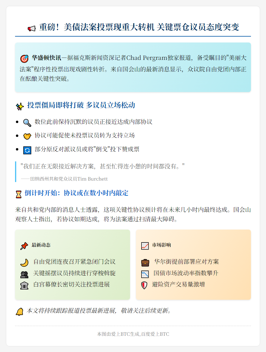 美丽大法案接近破局 关键议员或改赞成