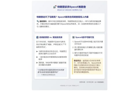 "特朗普欲弃SpaceX难割舍"