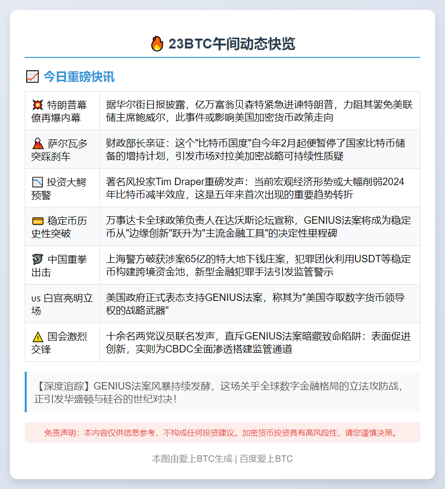 23btc午报 | 7.20午间动态快览