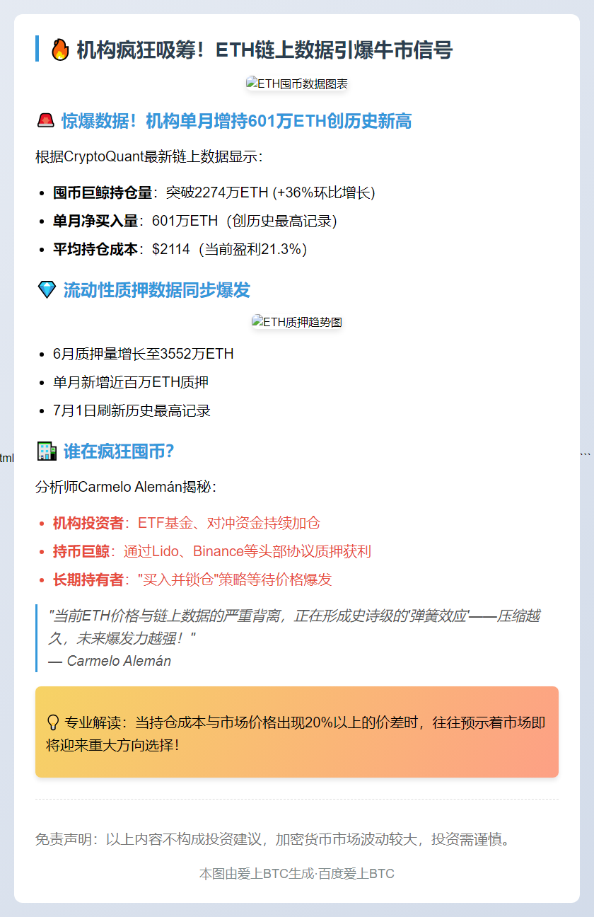 ETH链上数据创新高，上涨行情在望