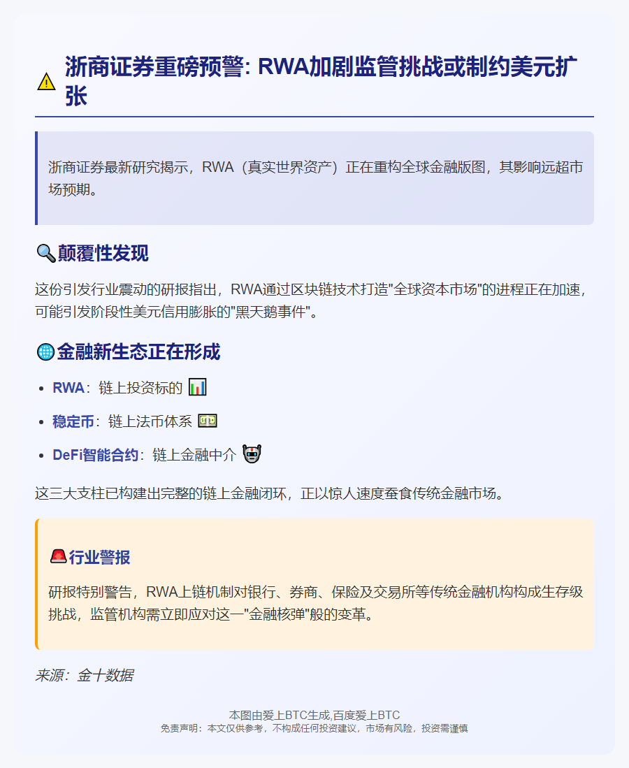 浙商证券：RWA加剧监管挑战或制约美元扩张