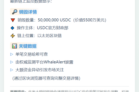 USDC销毁5500万枚