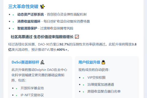 Dolphin DAO启动DAO-90计划