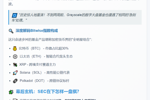 SEC暂停Bitwise加密指数基金审查