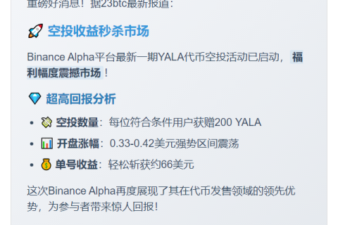 YALA开盘收益66美元