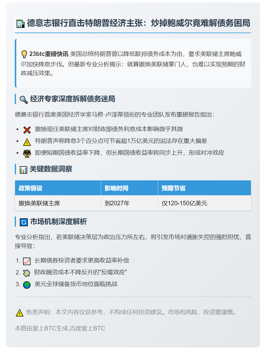 德银：解雇鲍威尔省债有限
