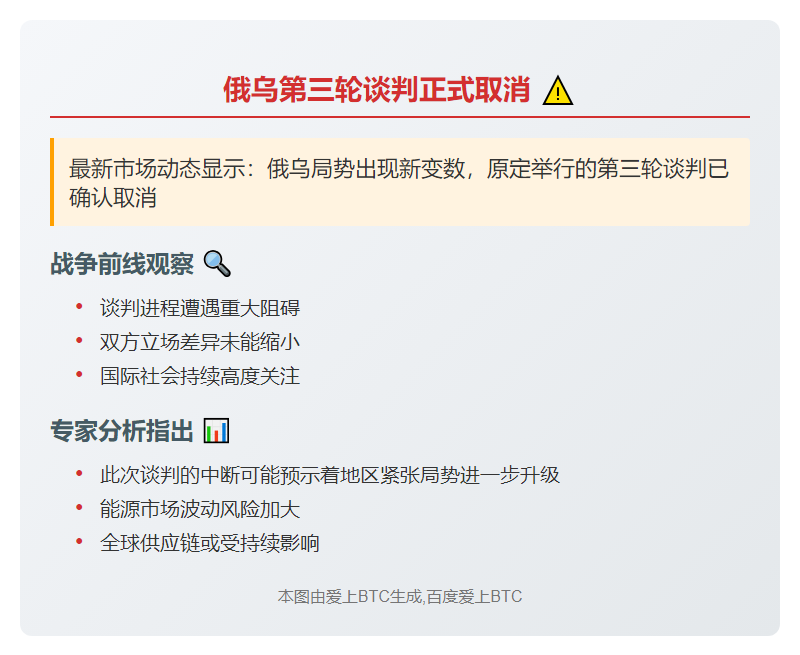 俄乌第三轮谈判取消