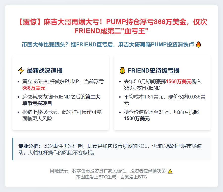 麻吉大哥PUMP亏损居第二