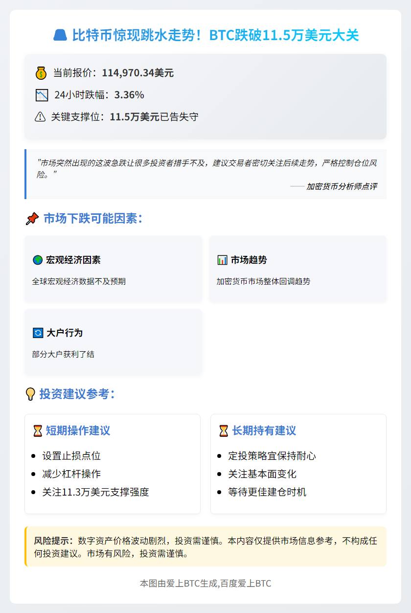 BTC跌破11.5万美元