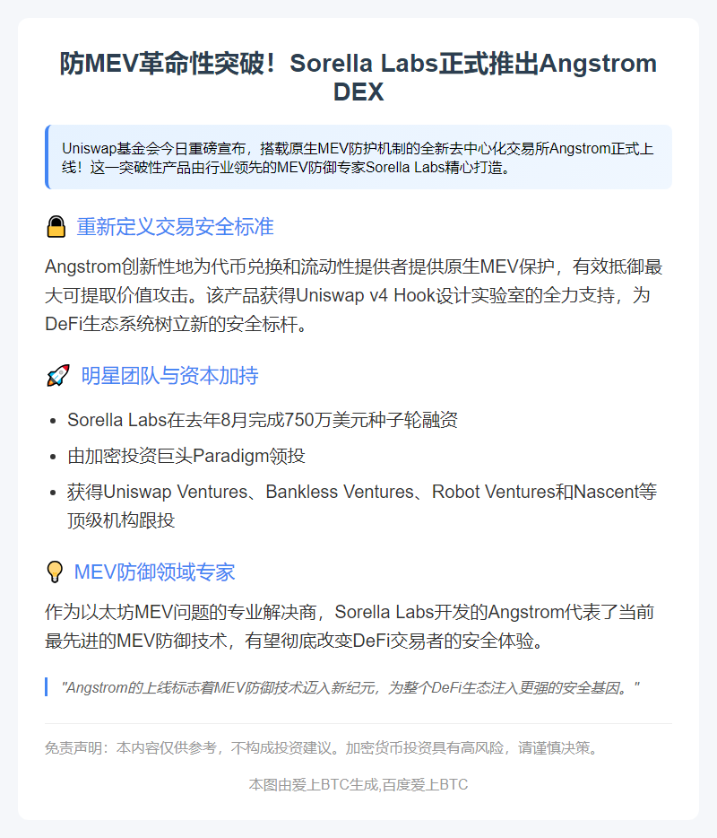 防MEV DEX Angstrom上线