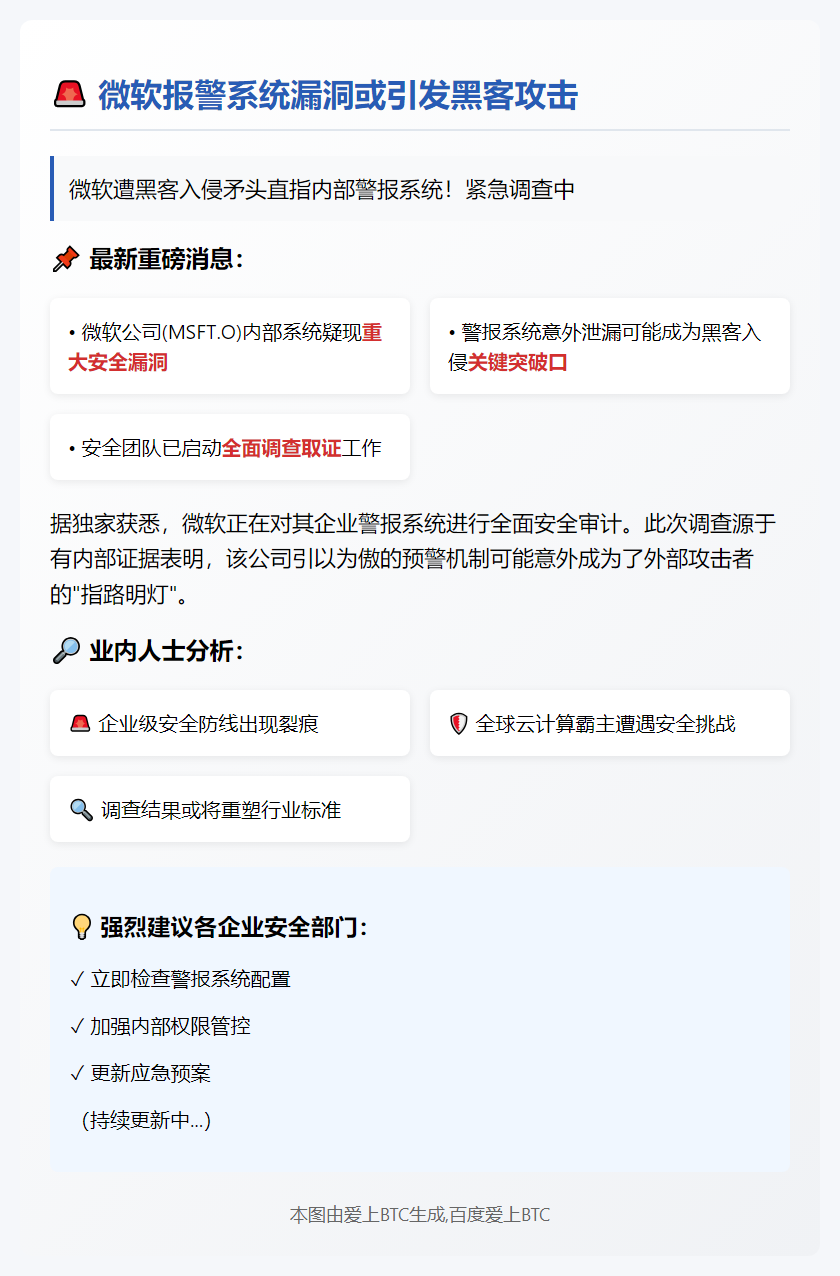 微软报警系统漏洞或引发黑客攻击