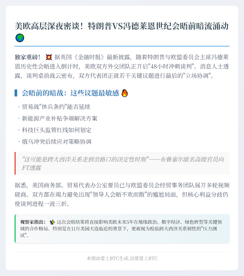 欧美官员在关键会面前紧急磋商