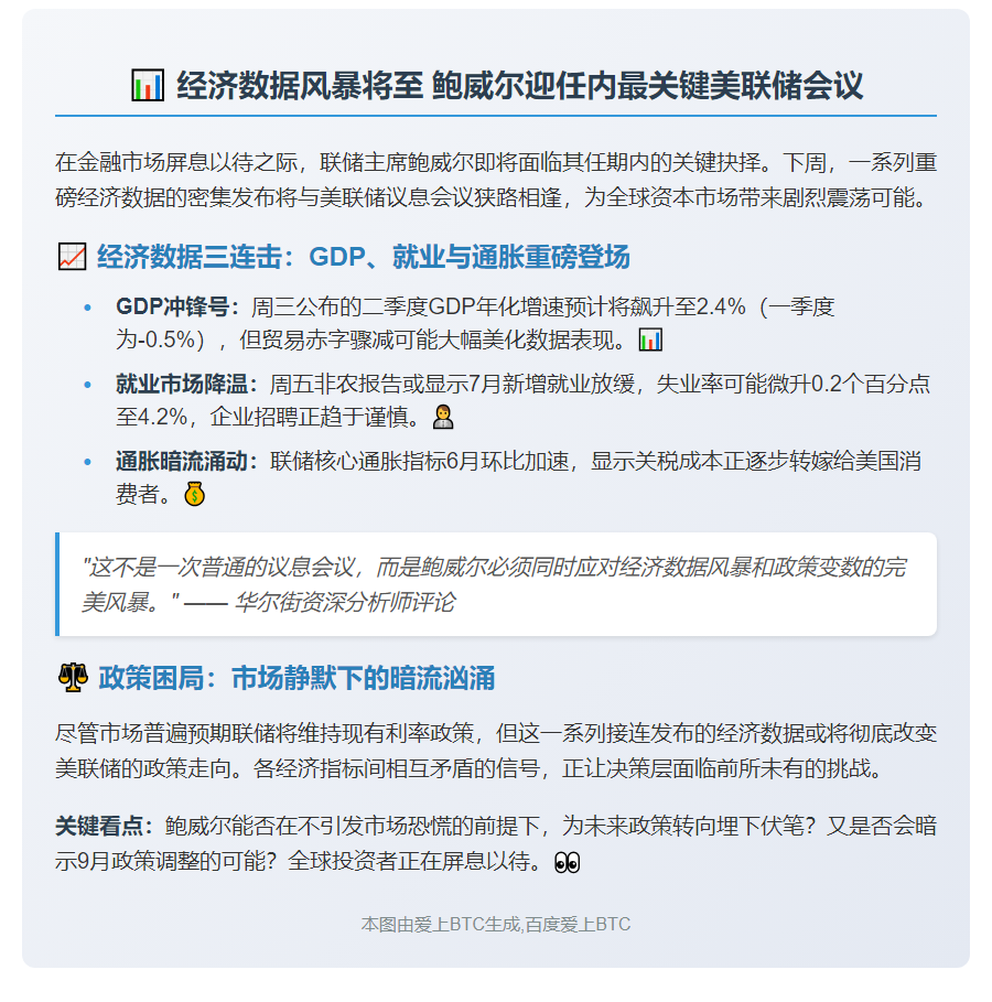 GDP就业数据将发 鲍威尔承压