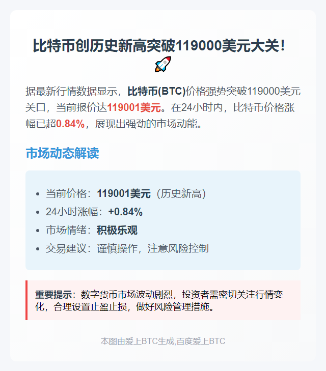 BTC破11.9万美元