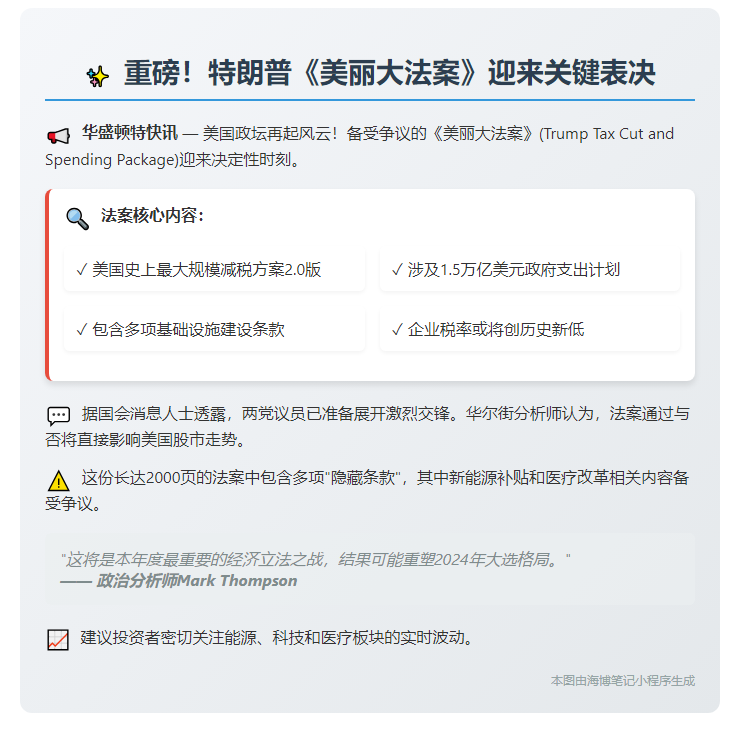 美众院周三辩论表决特朗普法案