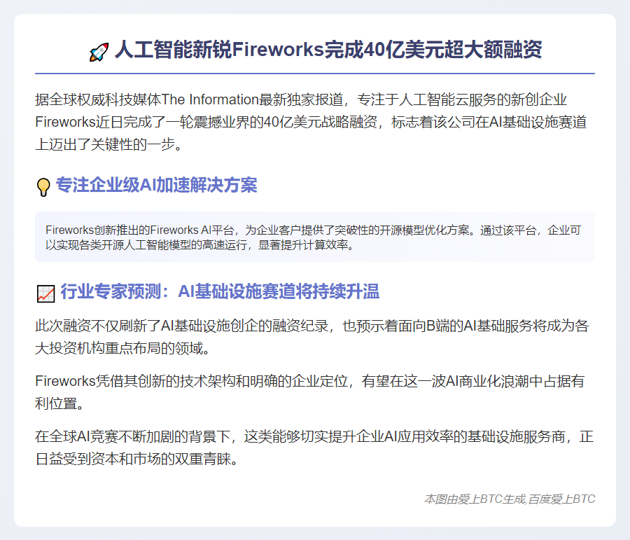 Fireworks 人工智能云融资40亿美元