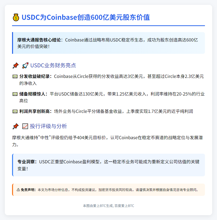 USDC为Coinbase股东创造600亿价值
