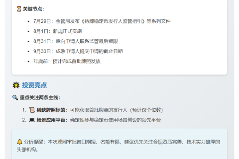 关注潜在首批稳定币牌照获得者