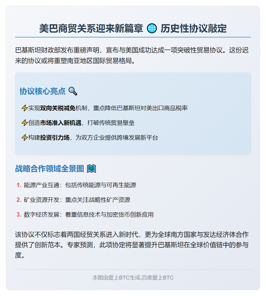 巴美达成关税下调协议