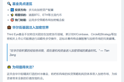 前投行交易员推7000万美元加密基金Third Eye