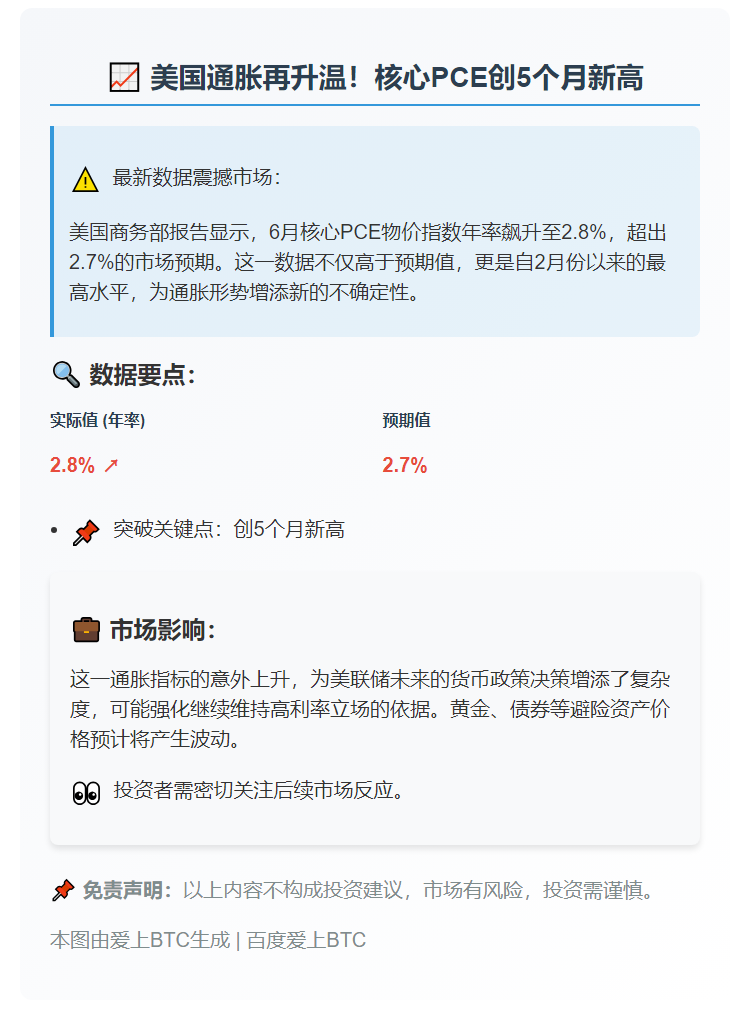 美国PCE数据超预期