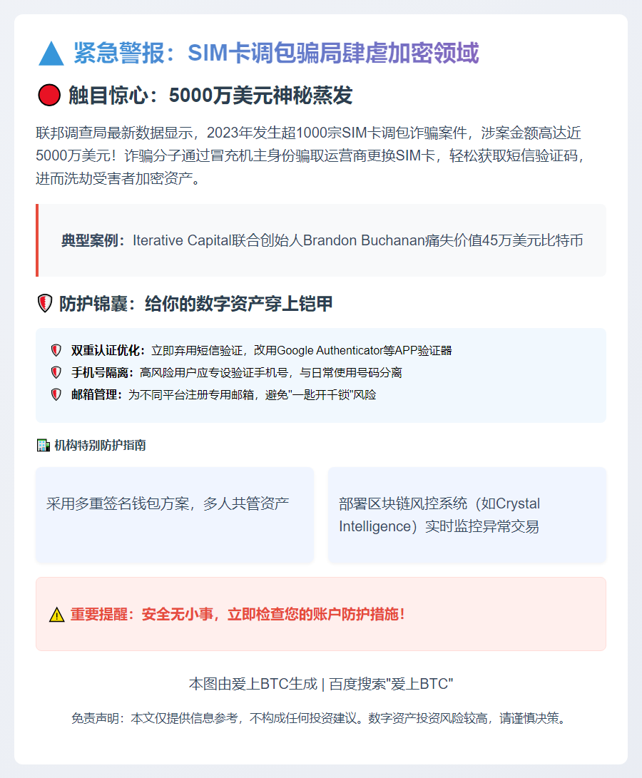 SIM卡攻击致加密资产损5000万