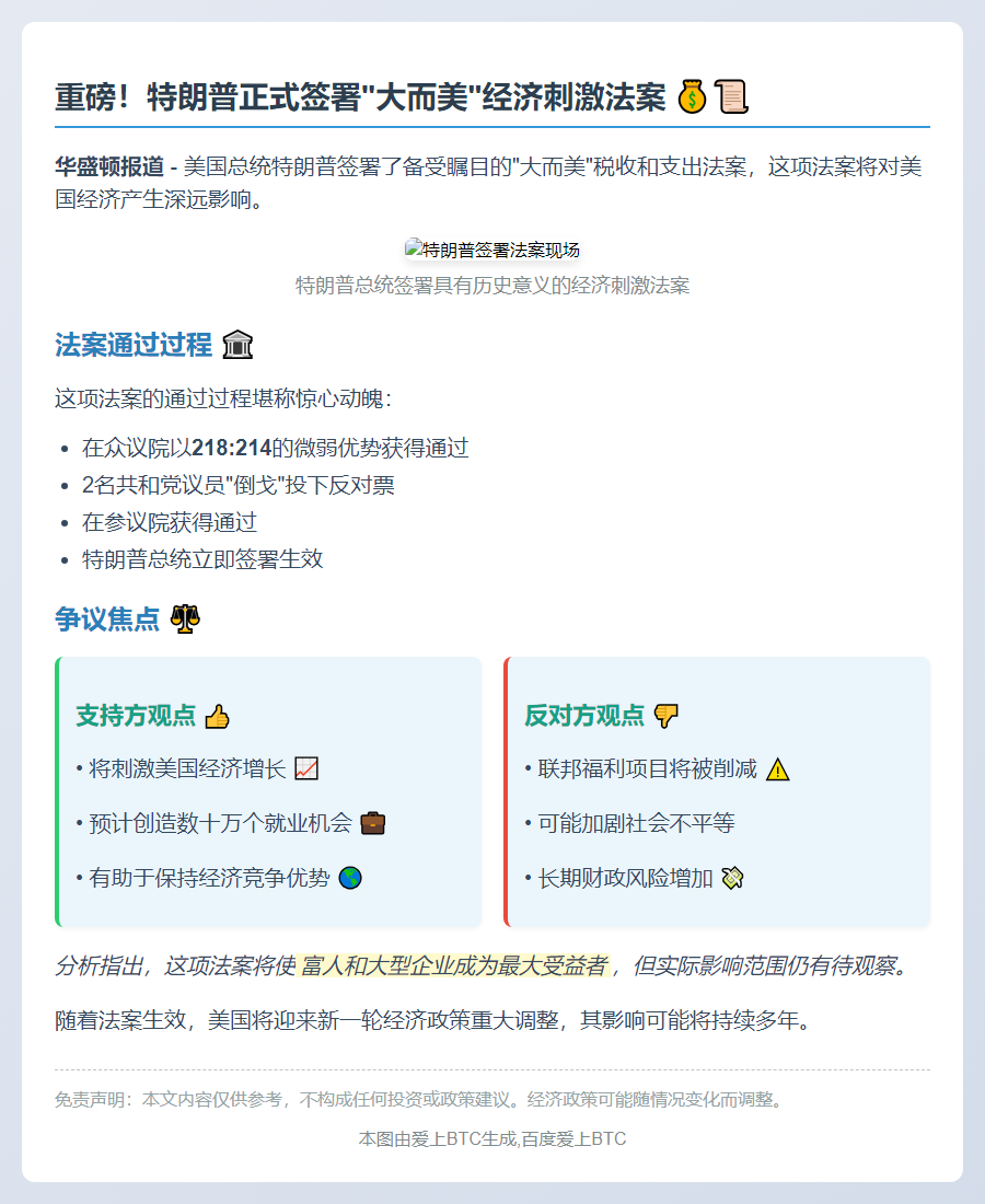 特朗普签署