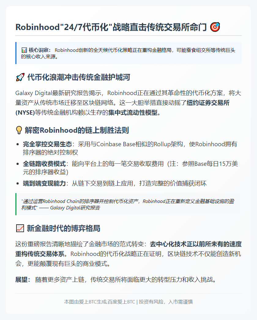 Robinhood代币化威胁纽交所收入