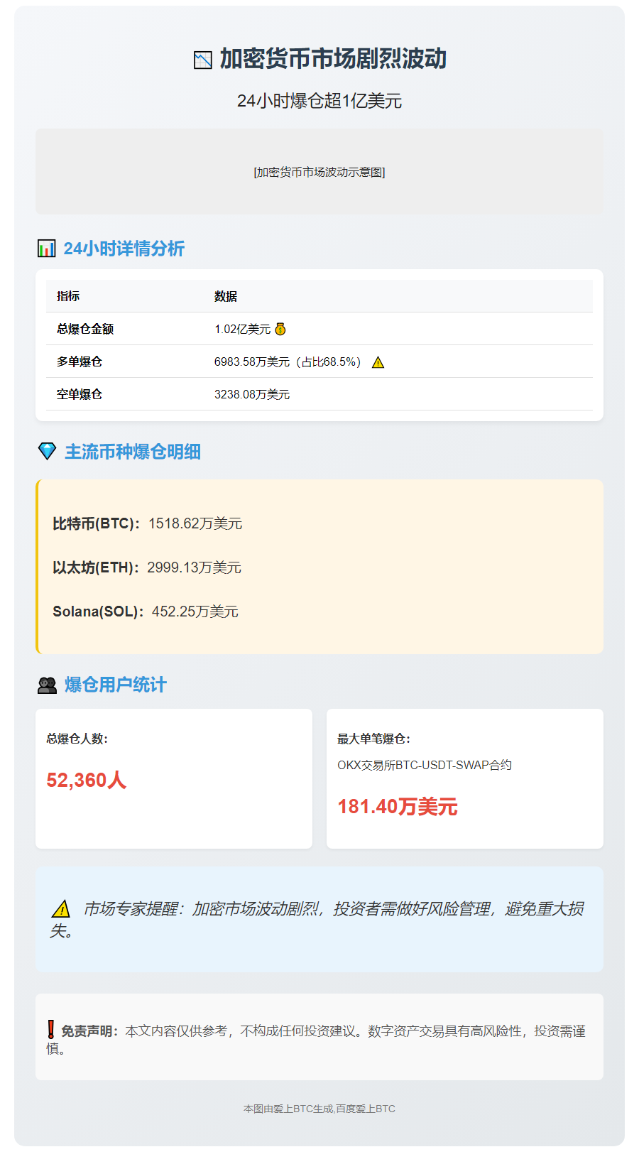 24小时全网爆仓1.02亿 多单为主
