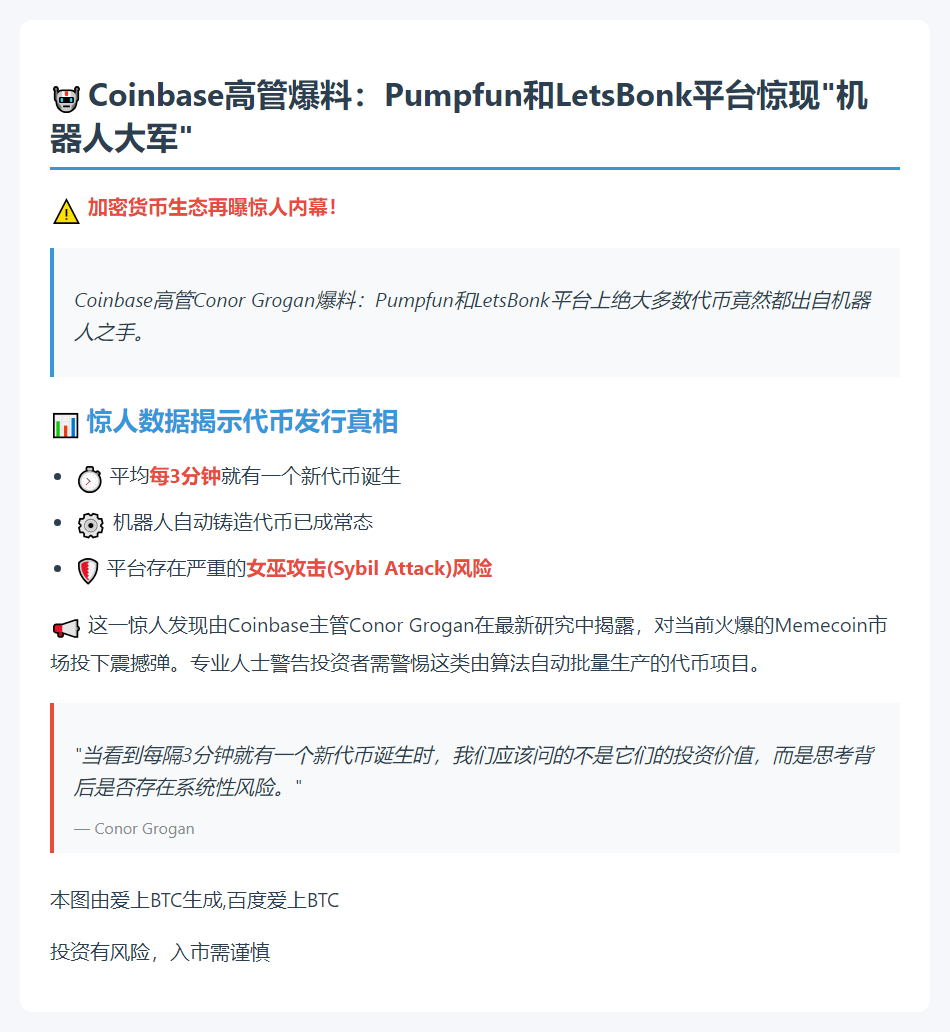 机器人主导Coinbase代币发行