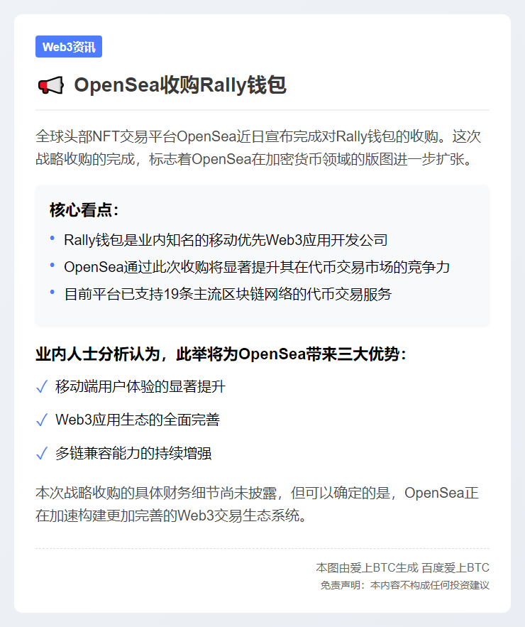 OpenSea收购Rally钱包