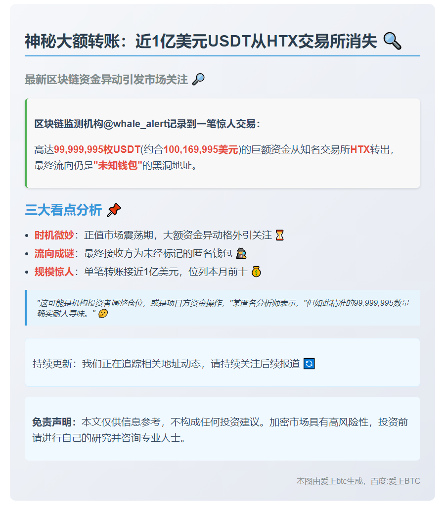巨额USDT转移至未知钱包