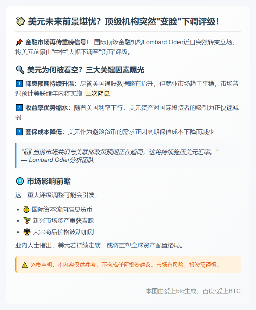 专家看空美元：或进一步贬值