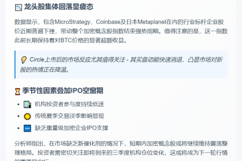 加密概念股18个月涨势后步入调整