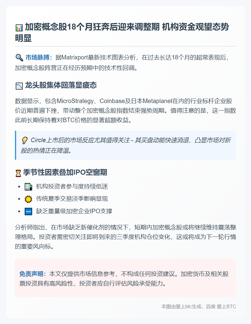 加密概念股18个月涨势后步入调整