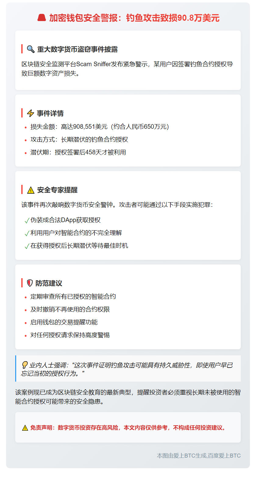 某地址因钓鱼批准损失90.8万美元