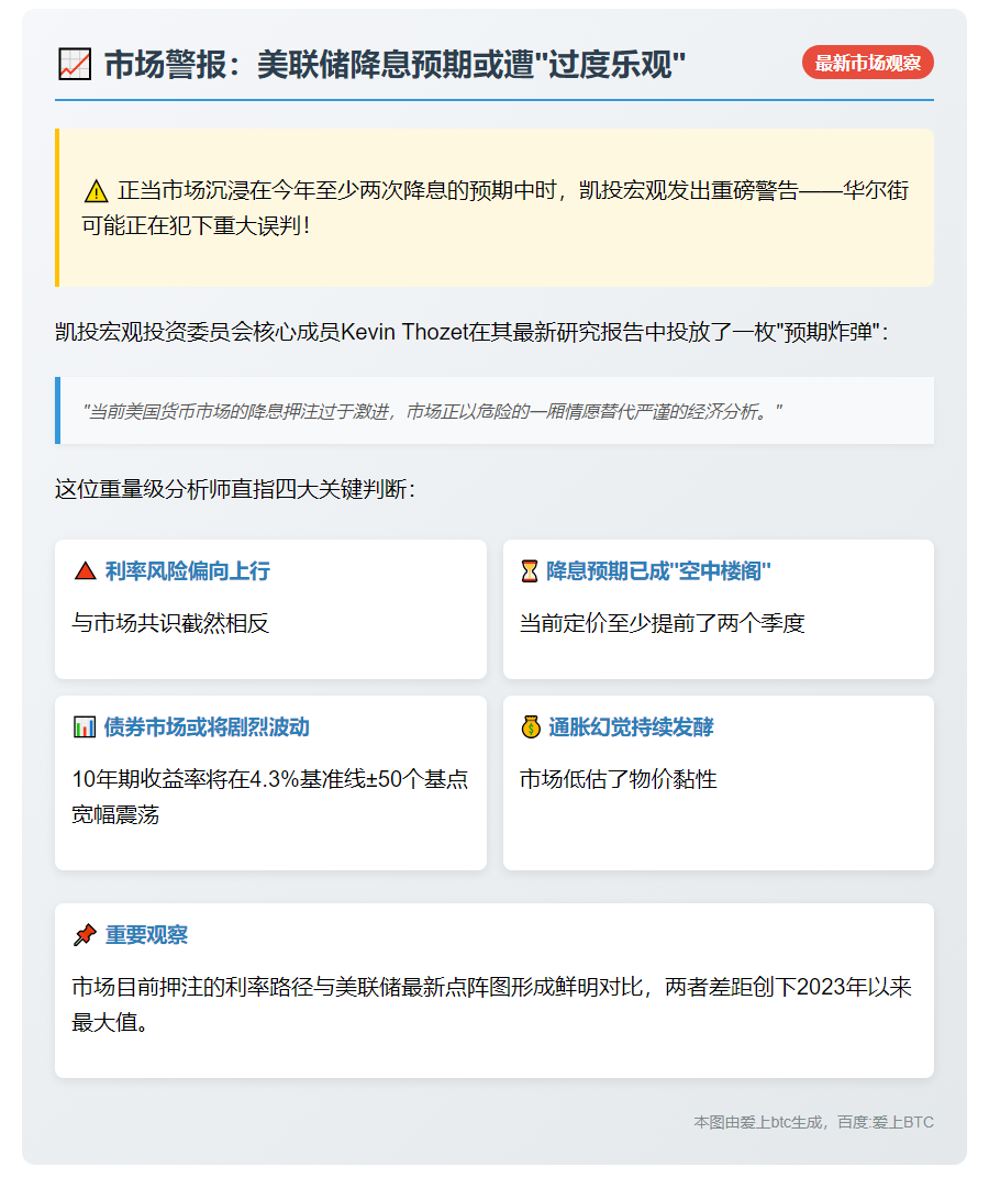 凯投：美利率存上升风险，降息预期过高