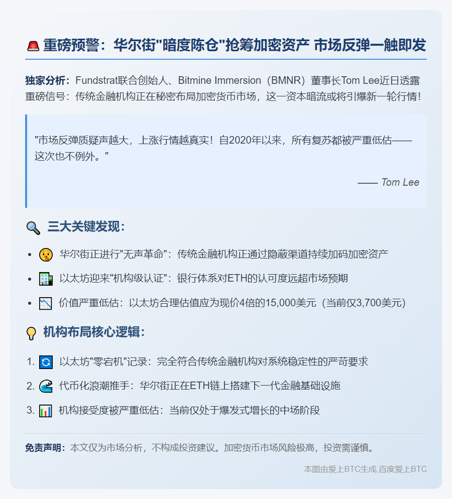 华尔街悄悄买入加密货币 市场将迎反弹