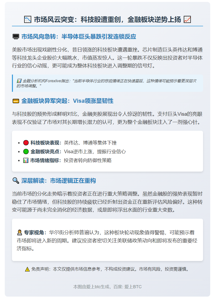 投资情绪转冷，美股科技股下挫