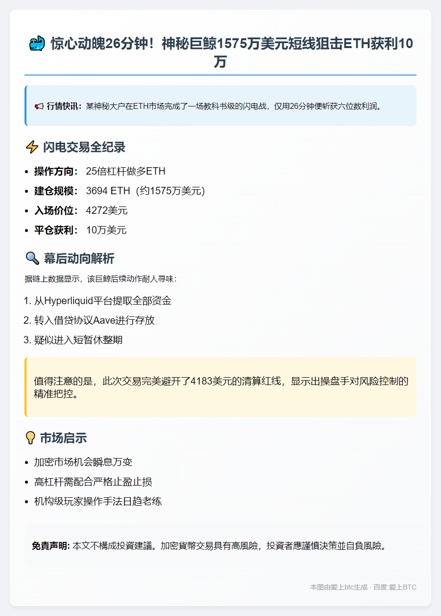 鲸胆26分钟赚10万美元