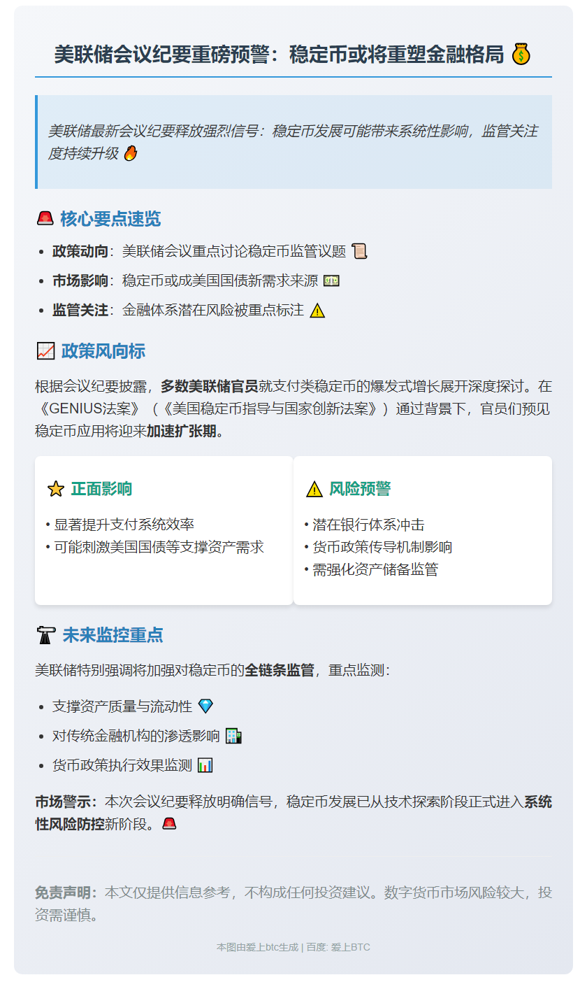 美联储：稳定币影响广泛需关注