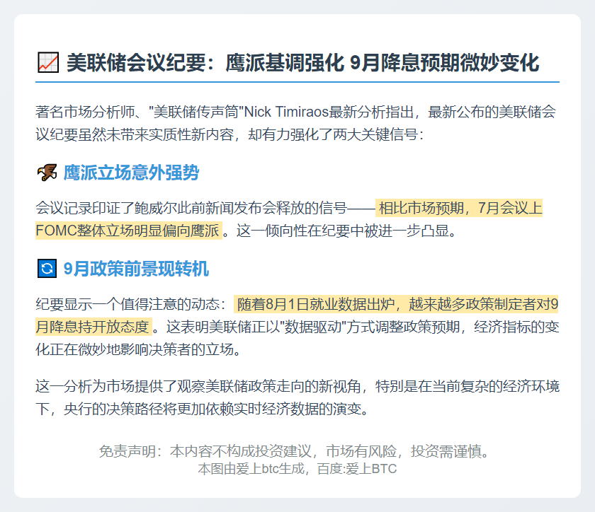 美联储会议纪要确认已知信息