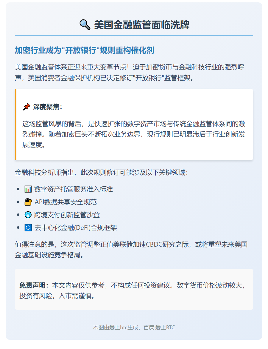 美监管机构重定开放银行规则